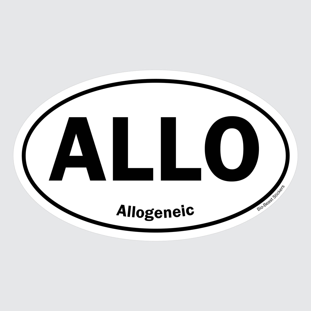 ALLO – B&W Oval Sticker