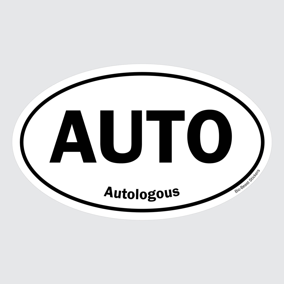 AUTO – B&W Oval Sticker