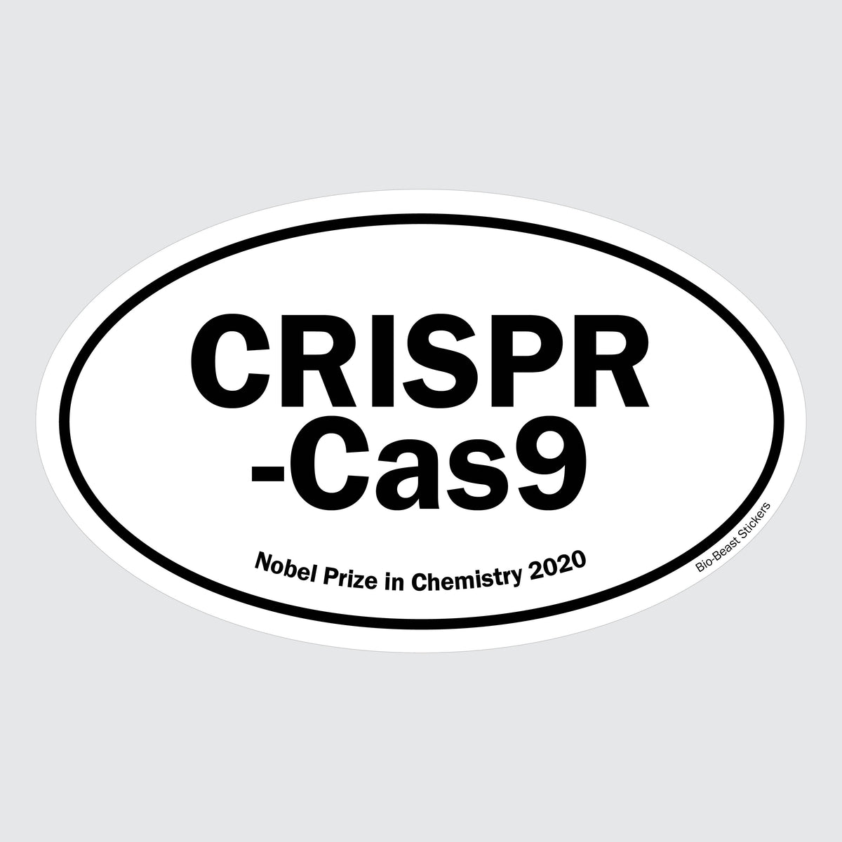 CRISPR-Cas9 #2 - B&W Oval Sticker