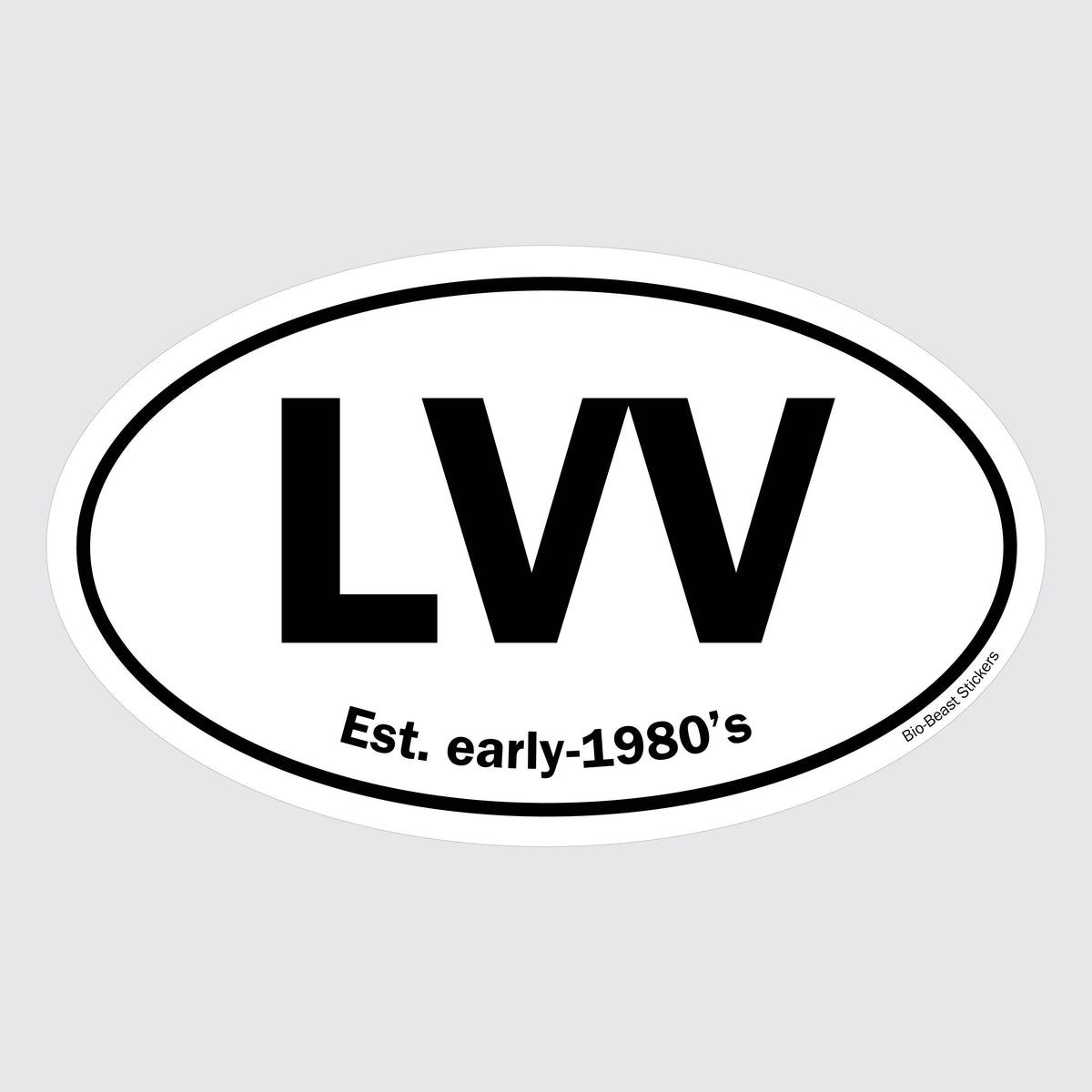 LVV – B&W Oval Sticker