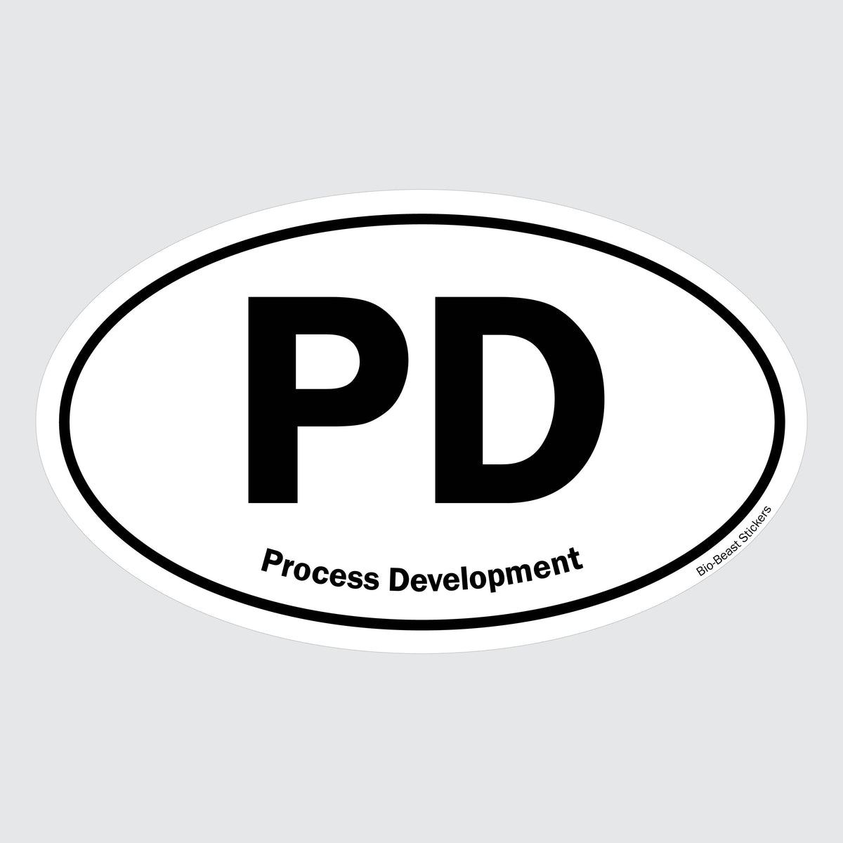 PD – B&W Oval Sticker