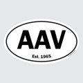 AAV – B&W Oval Sticker