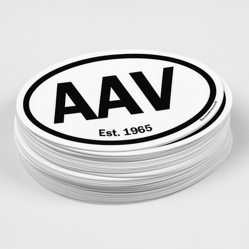 AAV – B&W Oval Sticker