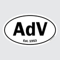 AdV – B&W Oval Sticker