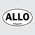 ALLO – B&W Oval Sticker