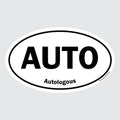 AUTO – B&W Oval Sticker