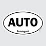 AUTO – B&W Oval Sticker