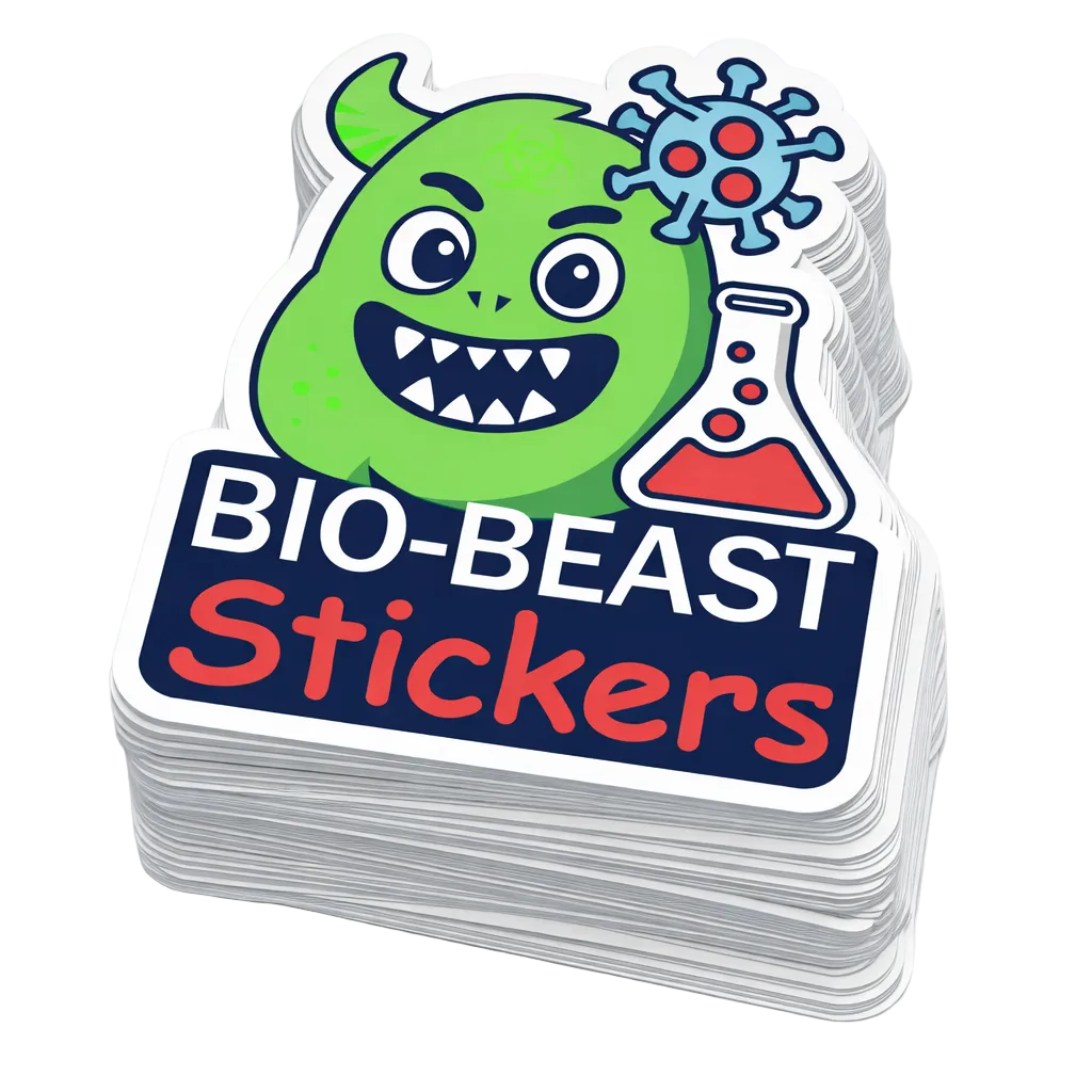 Science stickers displayed on lab gear