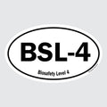 BSL-4 – B&W Oval Sticker