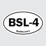 BSL-4 – B&W Oval Sticker