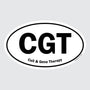 CGT – B&W Oval Sticker