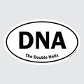 DNA – B&W Oval Sticker