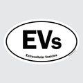 EVs – B&W Oval Sticker
