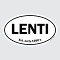 LENTI – B&W Oval Sticker