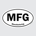 MFG – B&W Oval Sticker