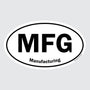 MFG – B&W Oval Sticker