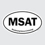 MSAT – B&W Oval Sticker