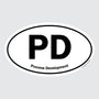 PD – B&W Oval Sticker