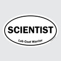 Scientist – B&W Oval Sticker