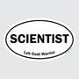 Scientist – B&W Oval Sticker