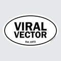 Viral Vector – B&W Oval Sticker