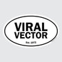Viral Vector – B&W Oval Sticker