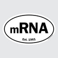 mRNA – B&W Oval Sticker