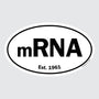 mRNA – B&W Oval Sticker