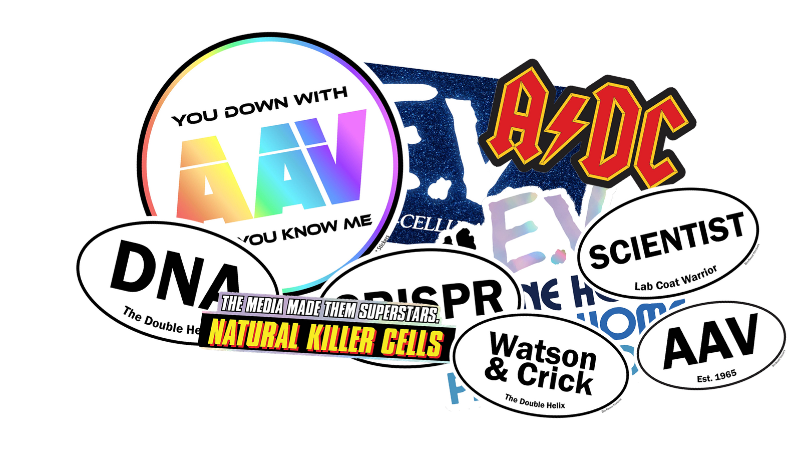 Bio-Beast science sticker collage
